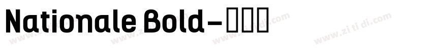 Nationale Bold字体转换